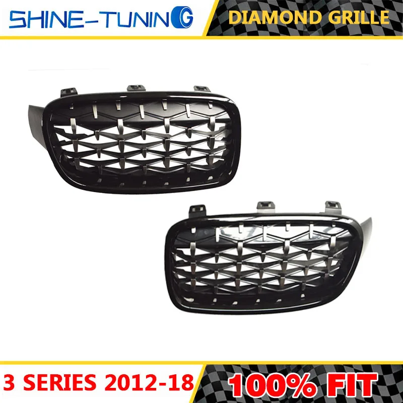 Передняя ножевая решетка подходит для BMW 3 серии F30 2012 2018 diamond Grill Meteor Style гриль