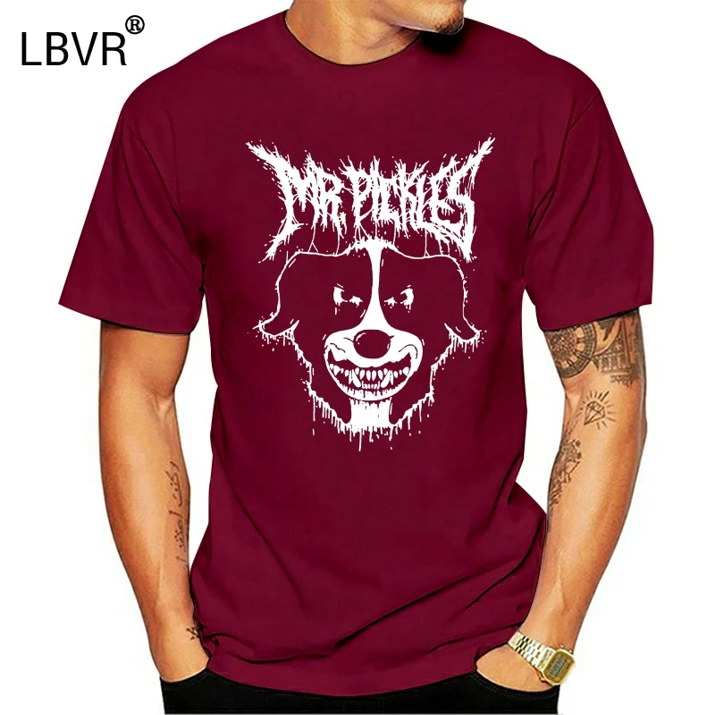 Металлическая официальная черная футболка Mr Pickles Dog Death Новинка! (2E2|Мужские