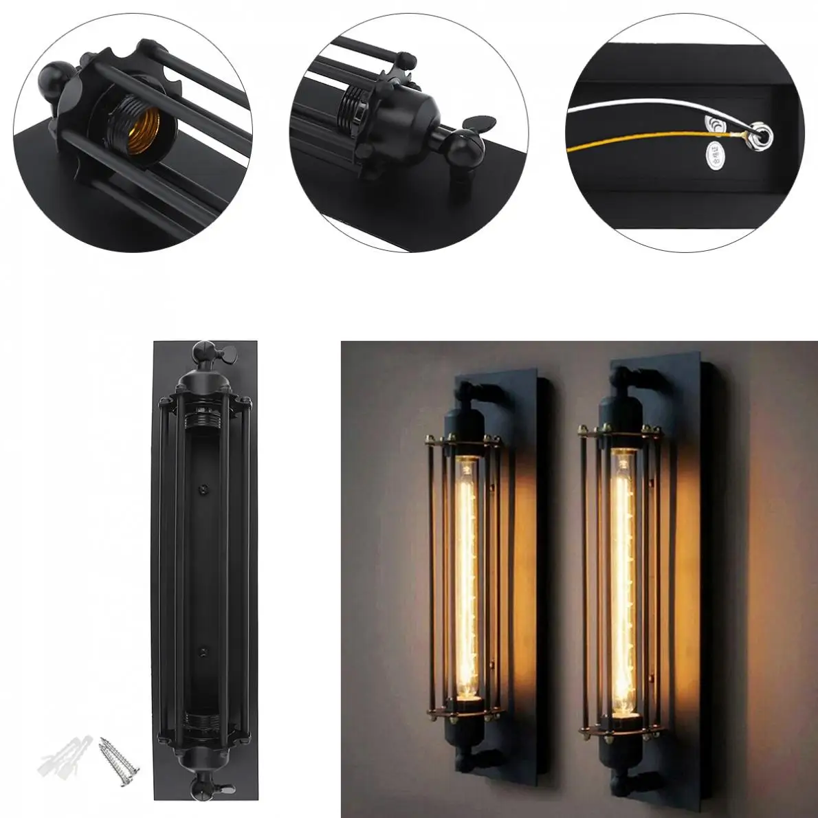 Домашние светодиодные лампы T300 промышленный длинный настенный светильник в