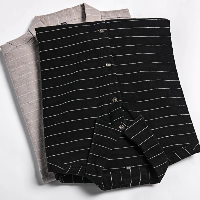 

8XL Plus 10XL Large Size 6XL 5XL 4XL Mens Business Casual Long Sleeved Shirt Classic Striped Male Social Dress Shirts