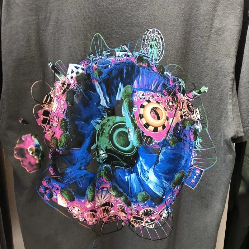 

Travis Scott 1:1 Quality Smiley Face T-Shirt Men Women O-Neck Astroworld Tour Cotton Short Sleeve T-Shirt Mens