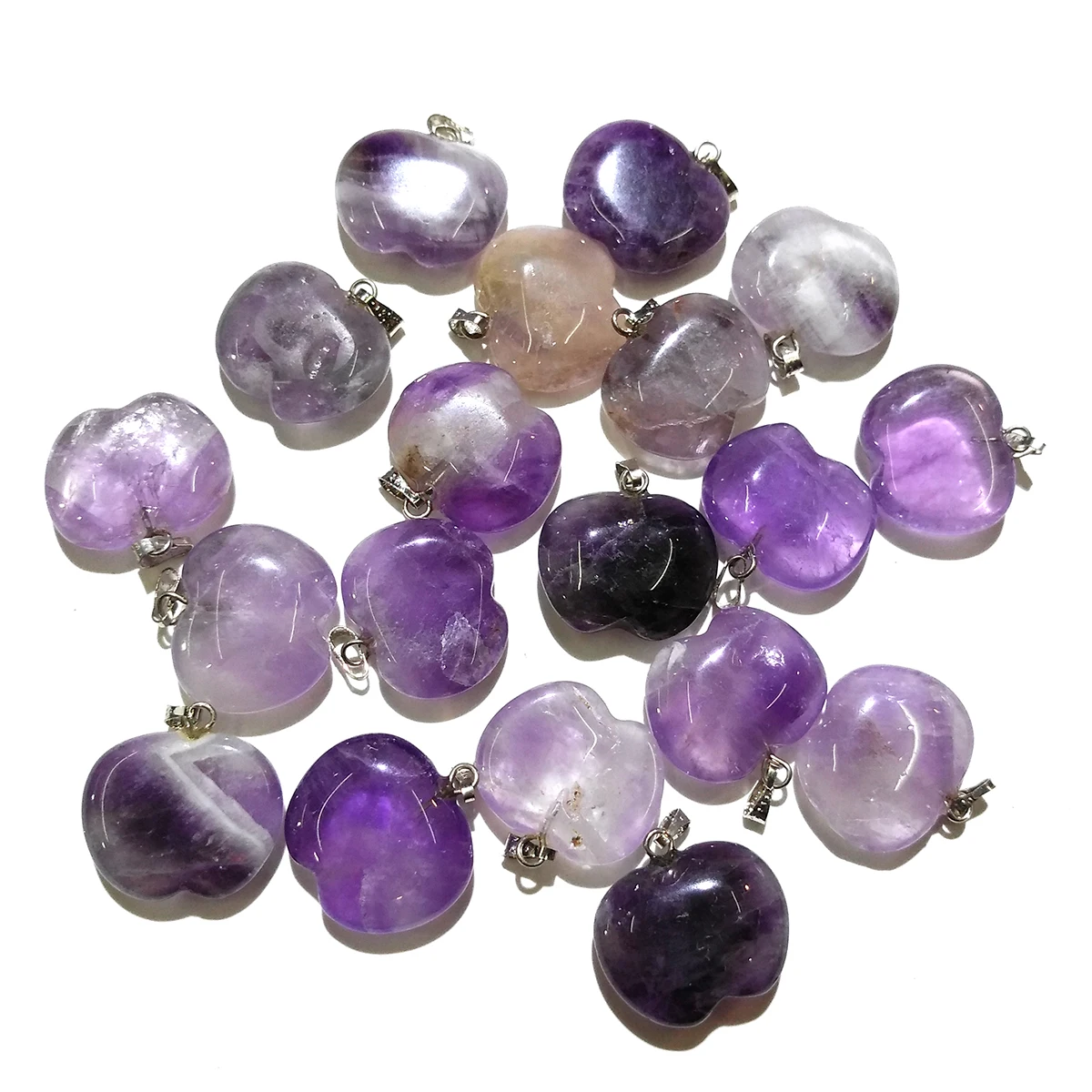 2021Explosive New Natural Stone18x25mm Cross-shaped Amethysts Necklace Charms Pendant for Fashion Jewelry Making DIY Necklace1PC | Украшения