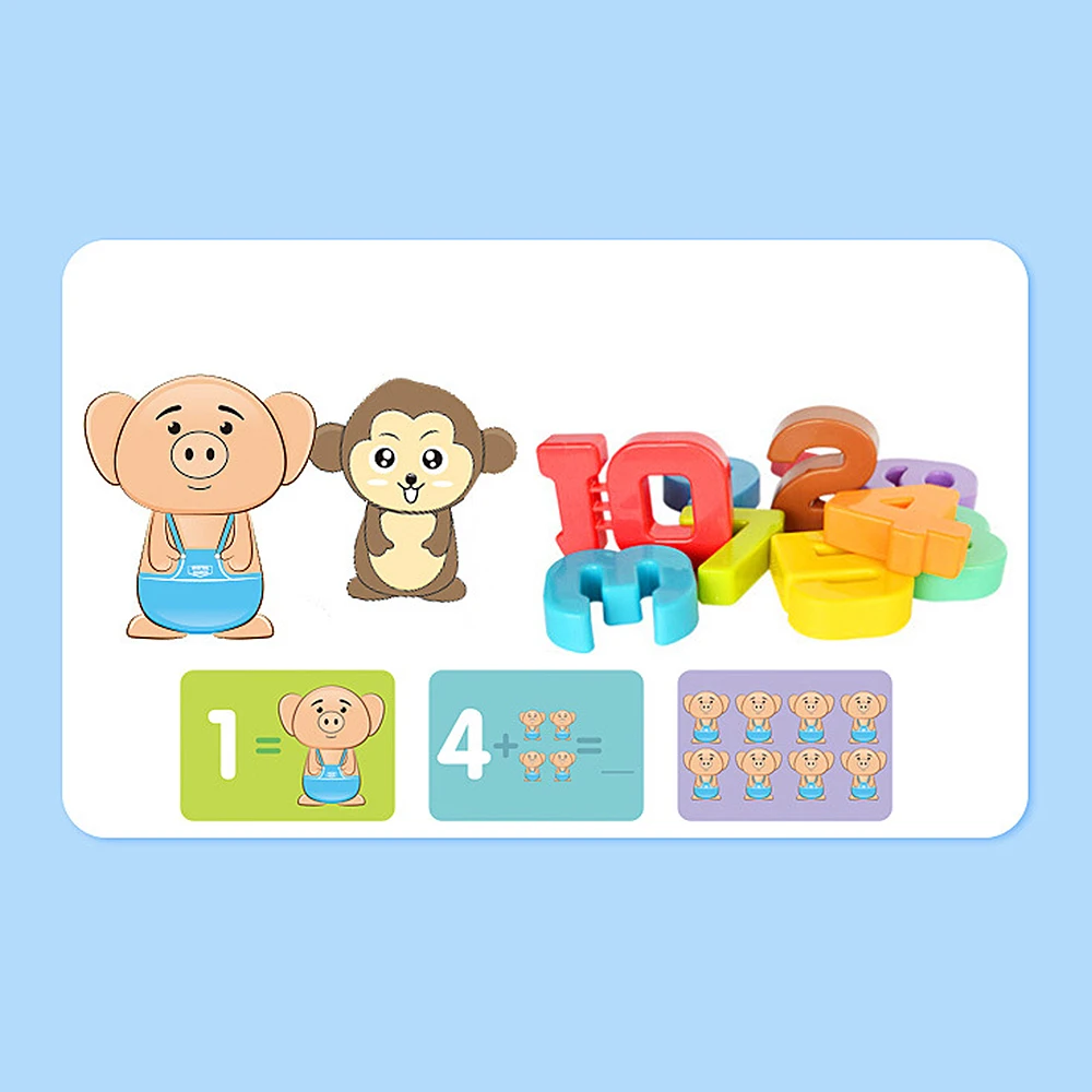 Игра Math Match детские игрушки обезьяна желтая утка балансировка весы количество