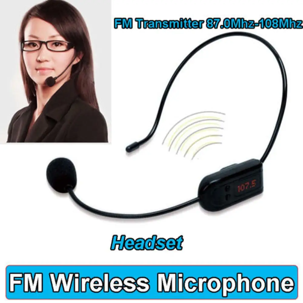 FM-гарнитура с беспроводным микрофоном для