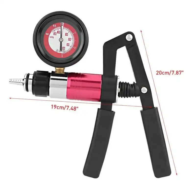 

Auto Hand Held Vacuum Pump Pressure Tester Kit Brake Bleeder Test Tool Set with Adapter