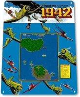 wenyisign 1942 classic airplane capcom arcade marquee game room wall decor 8x12 tin metal sign
