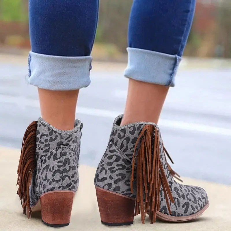 Леопардовая ткань женские эластичные ленты зимние ботинки 2020 Повседневная