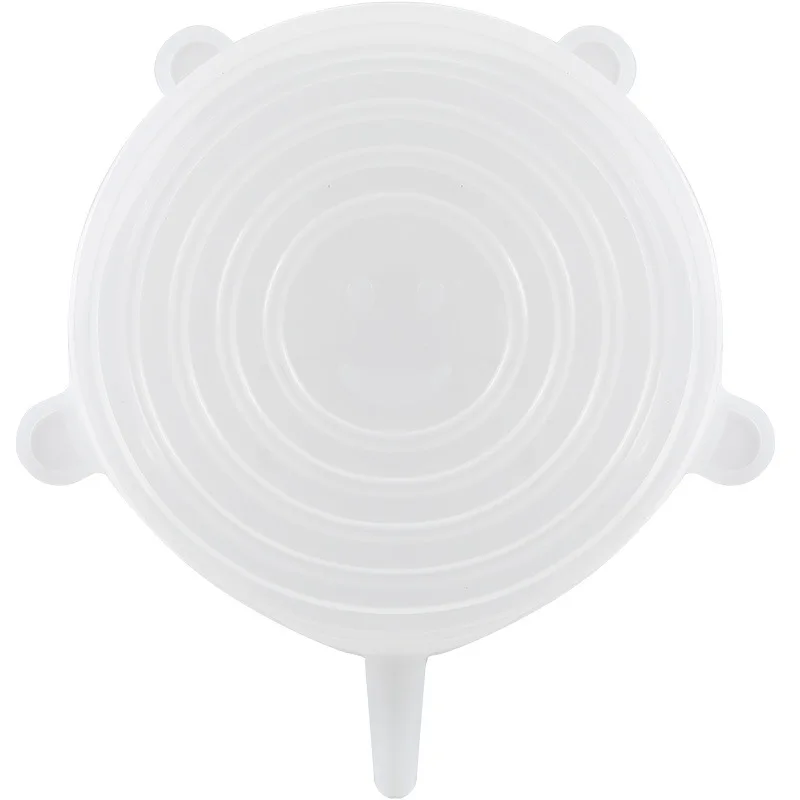 

6pcs Reusable Silicone Stretch Food Bowl Wraps Storage Lids Cover Keeping Fresh Seal Bowl Stretchy Wrap Cover