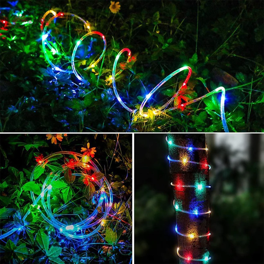 

Colorful Synchronous Color-changing Solar Tube Light String Remote Control 16-color Copper Wire Light Outdoor Garden Decoration