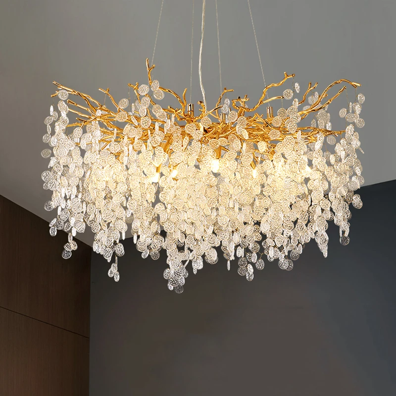 

Modern Luxury Gold LED Chandelier Lighting LOFT Dining Room Chandeliers Pendant Lamp Living Room Hotel Lobby Lighting Fixtures