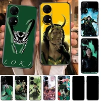 marvel avengers loki phone case for huawei p50 p40 p30 p20 10 9 8 lite e pro plus black etui coque painting hoesjes comic fas