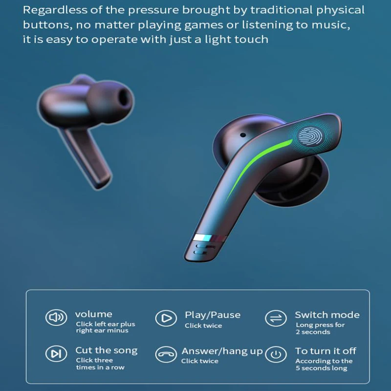 

VG168 Earpods Wireless Earphones Bluetooth Headphones Headset Gamer Earpieces With Mic Works On All Smartphones TWS Earbuds