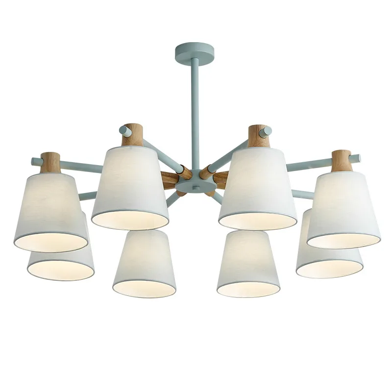 

New Arrival LED Chandeliers For Living Room Bedroom colors lampshade Nordic Style Hanging Lights Para Sala De Jantar Home Lamp