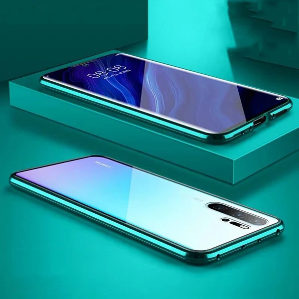 Green Двусторонний чехол с магнитной адсорбцией на 360 градусов для huawei Honor 20 P30 P20 Lite Pro 10 8X 9X View 20 V20 чехол для телефона - Цвет: Green