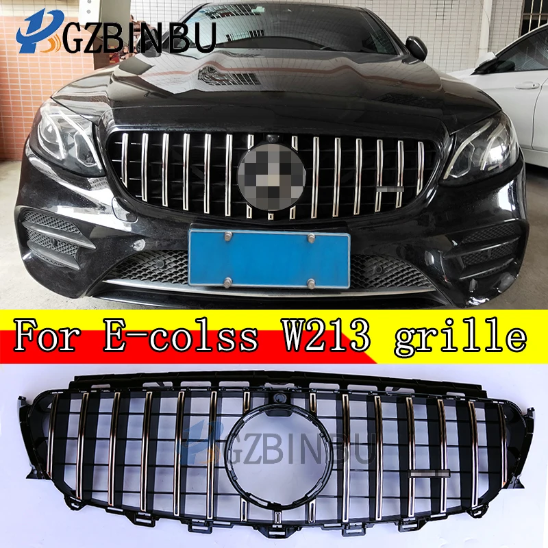 

Для W213 GT решетка E450 Передняя решетка для Benz E Class E200 E300 E250 E320 E350 E400 Решетка переднего бампера без знака