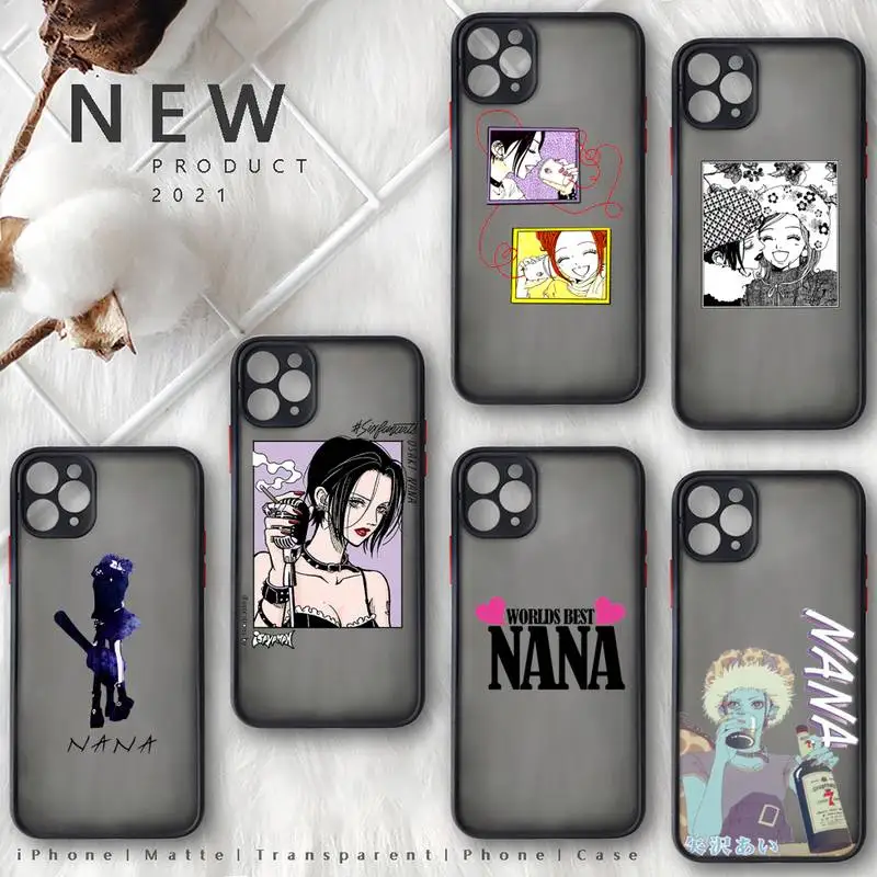 

NANA Design Phone Case For iphone 12 11 8 7 plus mini x xs xr pro max matte transparent cover