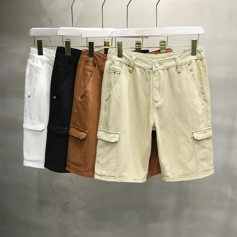 

Men's Men's Shorts Men Shorts Pants Man Summer Mid Regular Casual Cotton Solid Pockets Loose Print