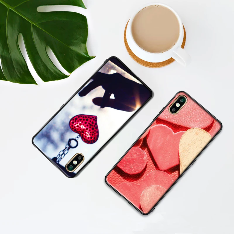 Red love Phone Case For Xiaomi Mi6 8 Lite SE MAX 3 9E 5X 6X F1 A1 A2 6 Soft Silicone Cases Cover | Мобильные телефоны и