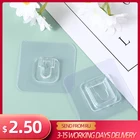 Двухсторонняя клейкая настенная вешалка, Прочные прозрачные крючки, присоска, настенный держатель для хранения для кухни, ванной комнаты