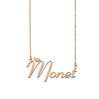 monet name necklace custom name necklace for women girls best friends birthday wedding christmas mother days gift