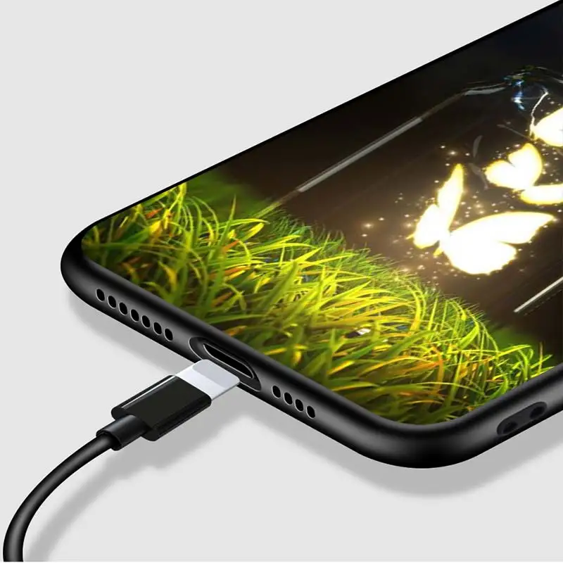 

Bright Butterfly For Apple iPhone 12 Pro Max Mini 11 Pro XS Max X XR 6S 6 7 8 Plus 5S Soft Black Phone Case