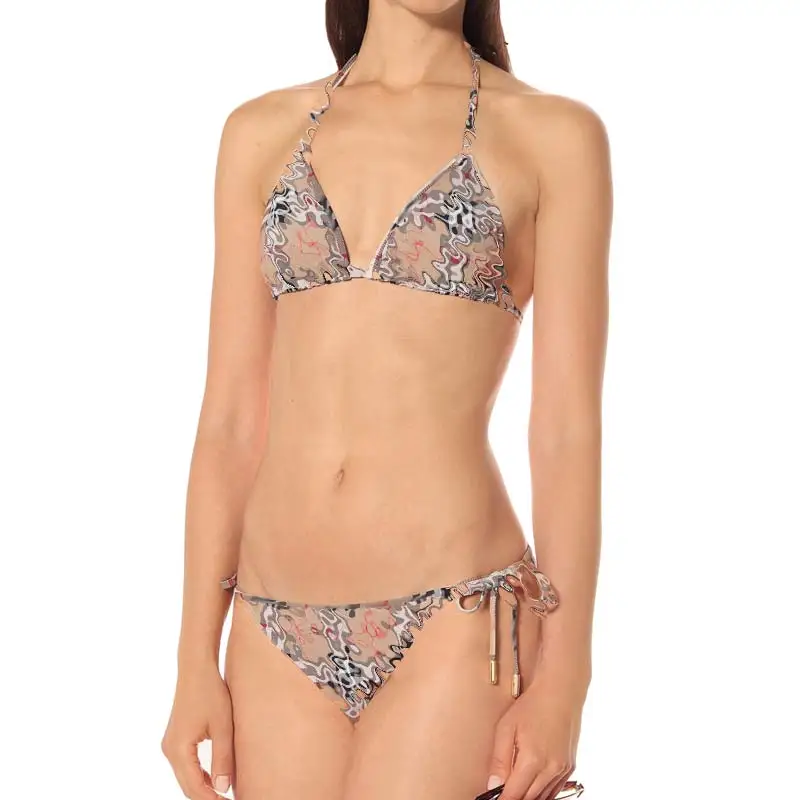 

B2026 2020 Sexy Women High Waist Bikini Plaid Swimsuit Swimwear Female Thong Brazilian Biquini Bikini Set Bathing Suit Bather