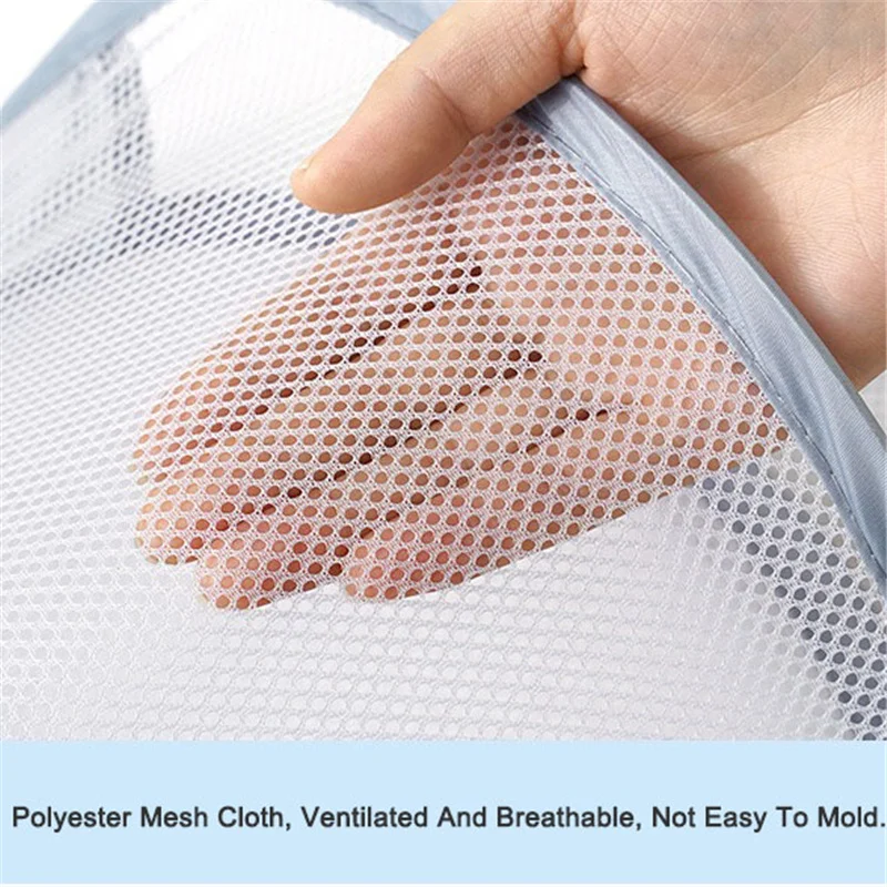 

Folding Mesh Dirty Clothes Hamper Self-Adhesive Storage Basket Bathroom Wall Hanging Underwear Dirty Clothes Storage Hanging Bag