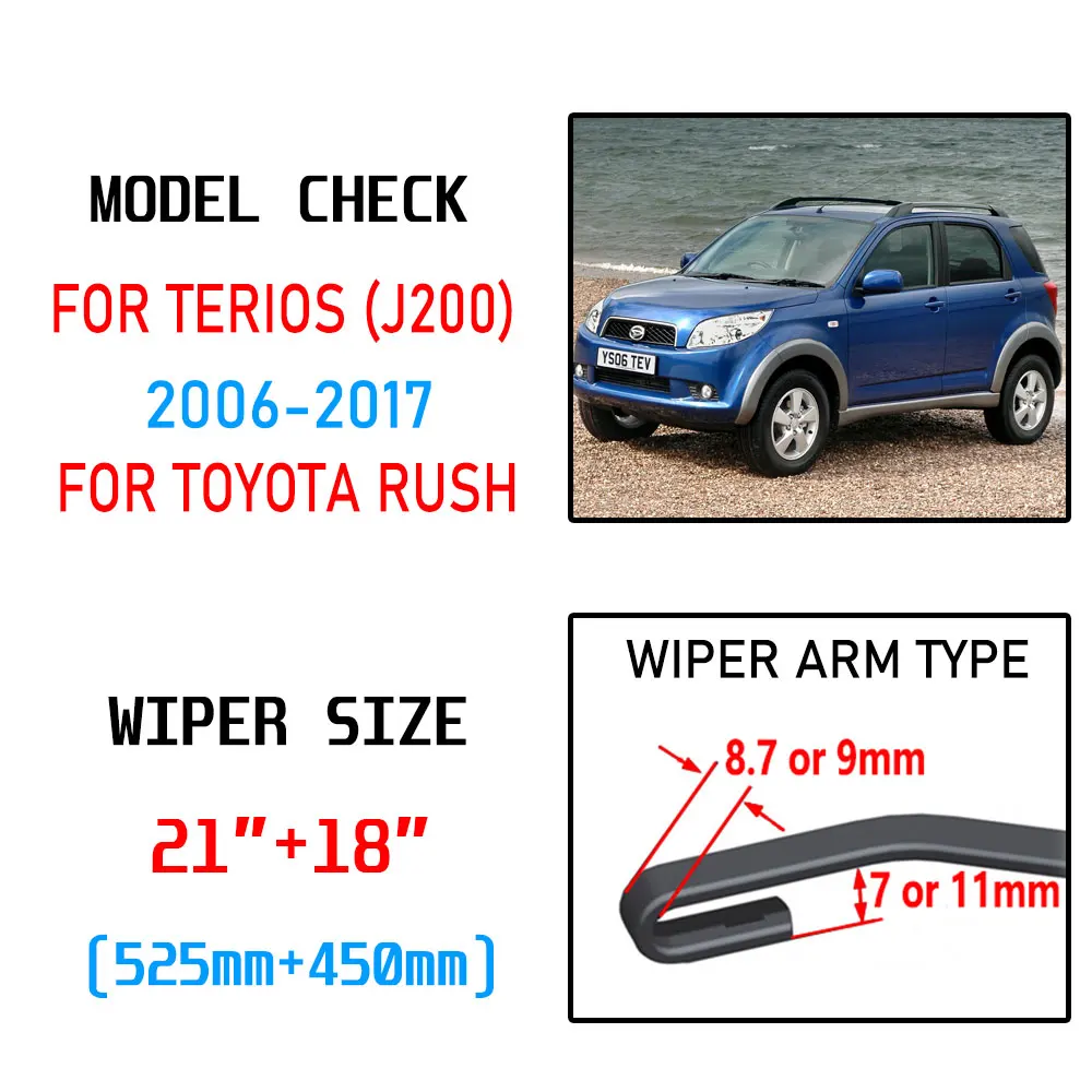 Щетка стеклоочистителя для автомобилей Daihatsu Terios Bego Toyota Rush 2006 ~ 2017 J200 аксессуары 2007