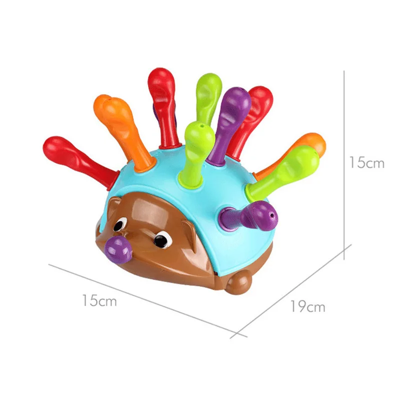 

Children Insert Hedgehog Puzzle Toy Montessori Building Blocks Concentration Training Hand-eye Coordination Educational Kids