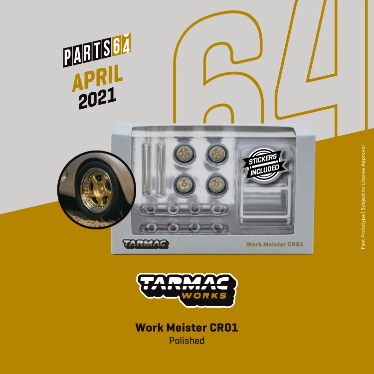 

Tarmac Works 1: 64 Work Meister CR01 Gold /polished for Model Car
