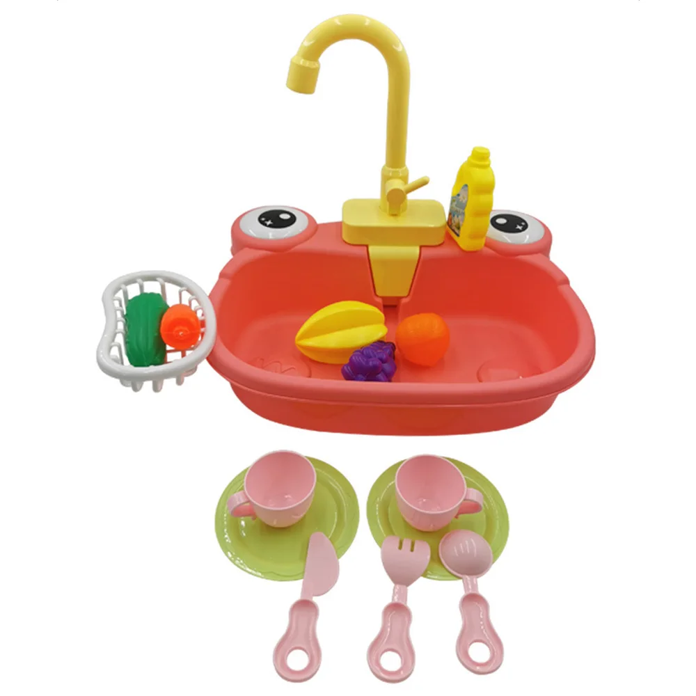 

Kids Simulation Sink Kitchen Series Toy Set Dishwashing Cut Fruits Vegetables Toys Plastic Game Montessori Early Education Toys