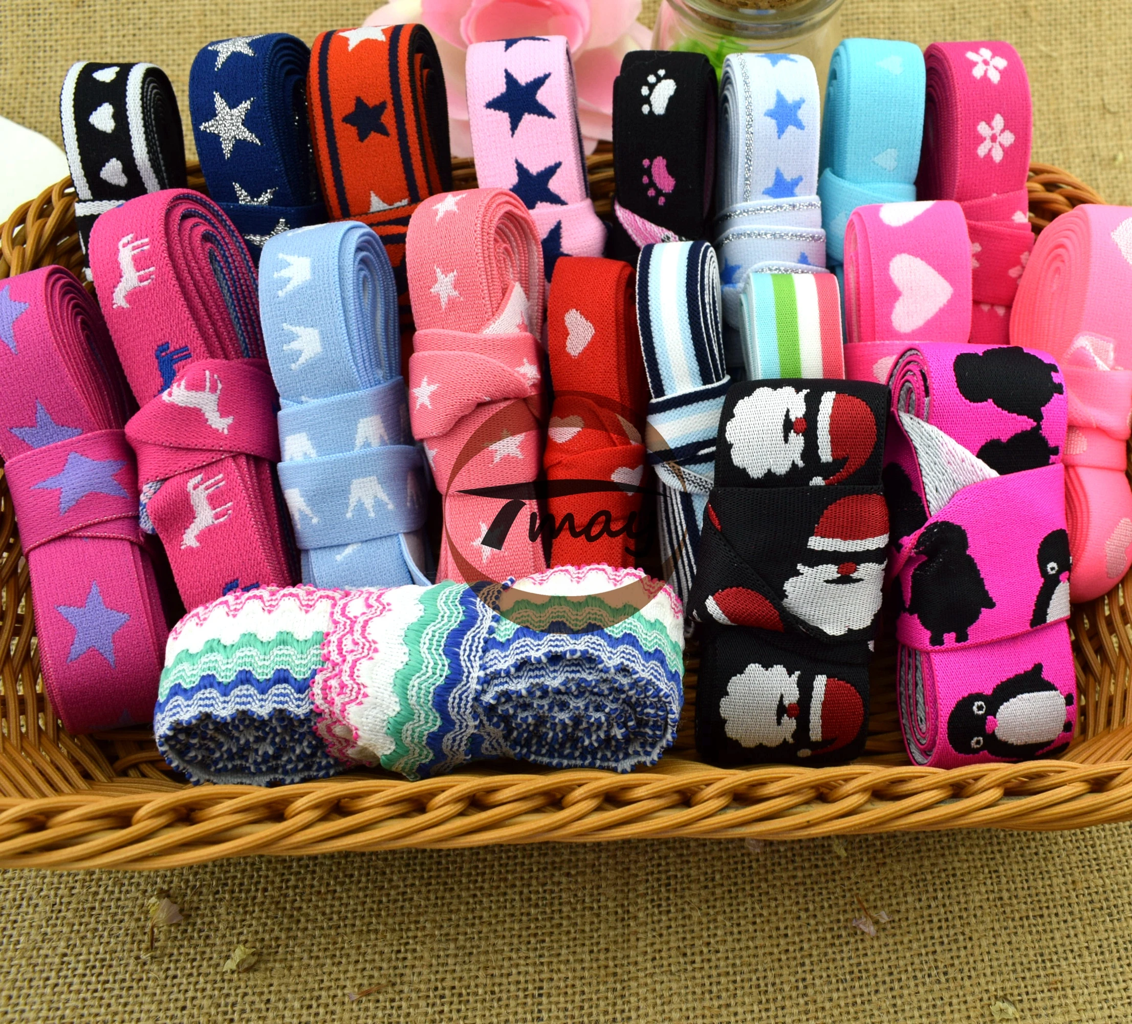 #282 1 жаккардовые эластичные ленты с вышивкой мягкий пояс для волос нейлоновая