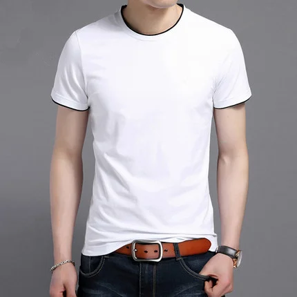 

Men's short sleeve t-shirt summer trend handsome casual half sleeve 3245