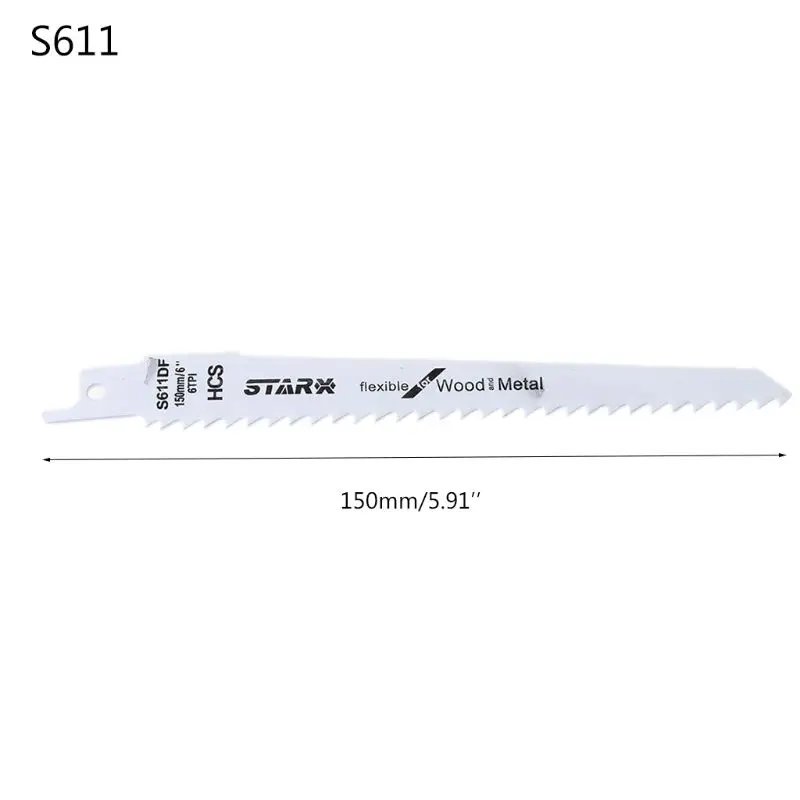 

2021 New High Carbon Steel S611DF 150mm 6" Reciprocating Saw Blade Effective For Cutting Wood Woodworking