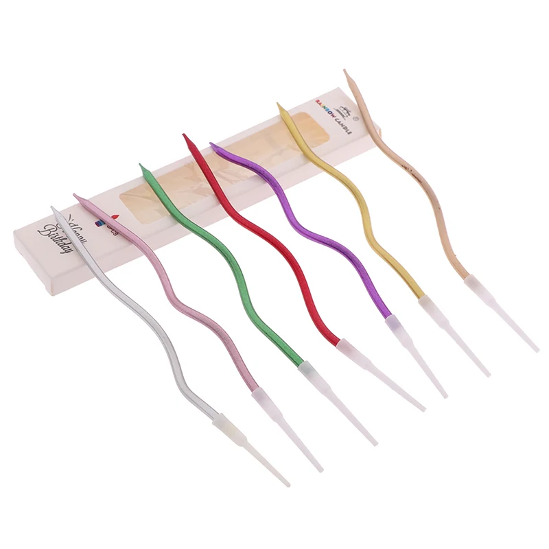 Творческий 6 шт./кор. резьбовой лампы в форме свечи изогнутые торта длинными