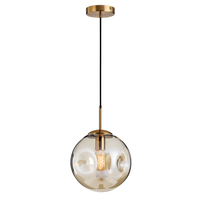 

nordic led glass ball lustre pendente pendant lights deco maison kitchen dining bar pendant lights living room dining room