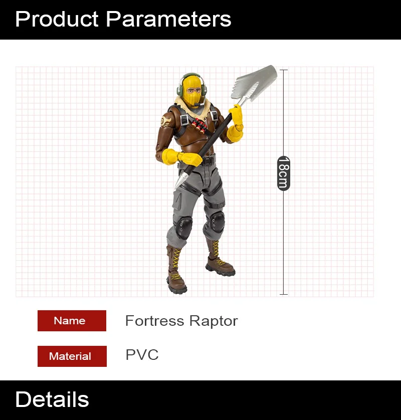 18 см, новинка, популярная игра, крепостная Ночная битва, Royale RAPTOR, фигурка, игрушки, битва, Royale, персонаж игры, ПВХ, фигурка, модель игрушки