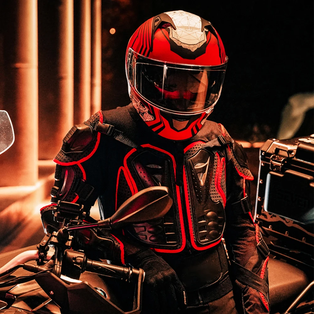 

Genuine Motorcycle Jacket Man Racing Armor Protector Motocross Body Protection Jacket Clothing Protective Gear Mask Gift