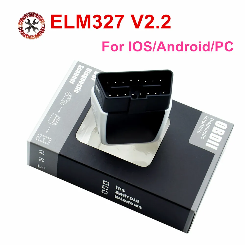 ELM327 V2.2 с светодиодный подсветкой для IOS/Android/PC ELM 327 OBD2 сканер Bluetooth 4,0 может OBD Автомобильный диагностический сканер