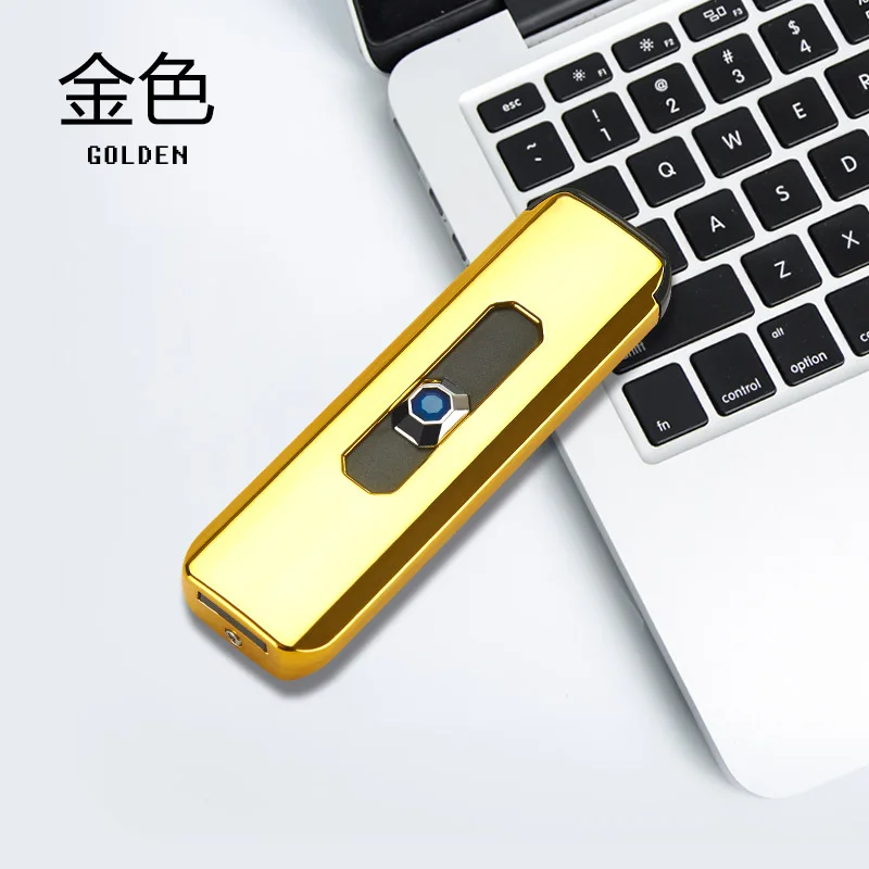 Gold Перезаряжаемая USB электрическая электронная зарядка прикуриватель бездымный двухсторонняя сигарета - Цвет: Gold