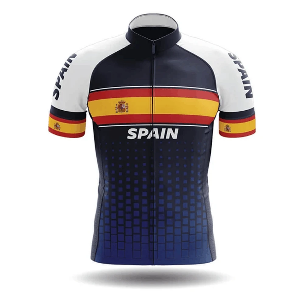 2020 pro TEAM Spain maillot ciclismo hombre verano Джерси с коротким рукавом летняя быстросохнущая