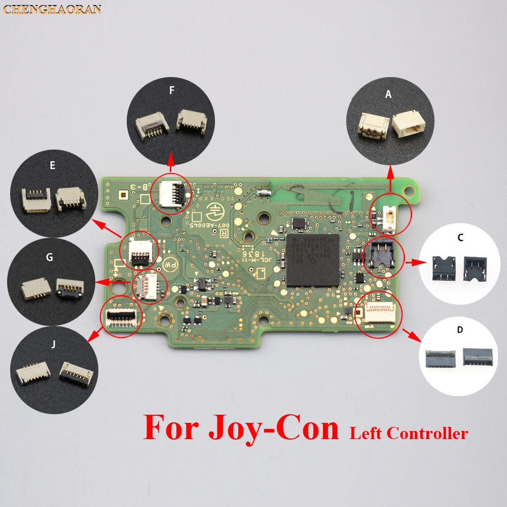 YuXi 2pcs сменная плата гнезда соединителя FPC зажим для переключателя ined NS Joy-Con PCB
