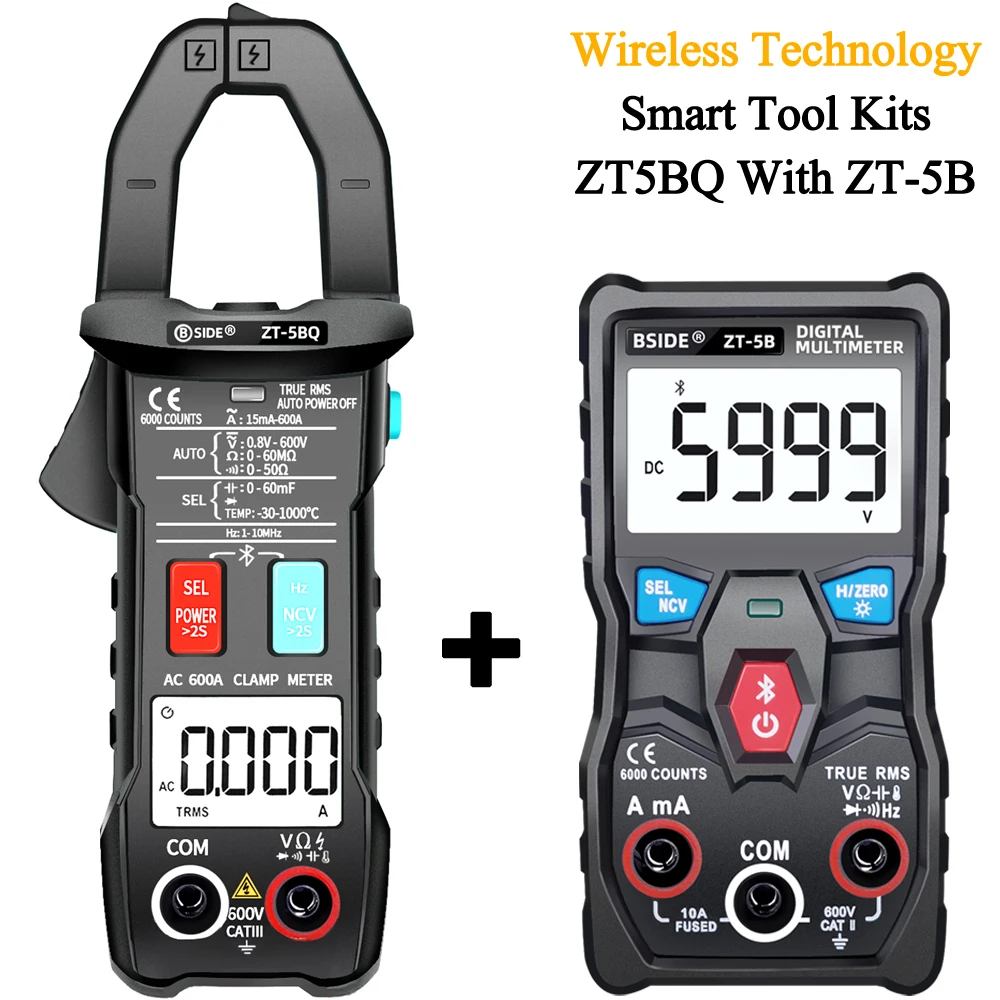 Цифровые клещи BSIDE ZT-5BQ беспроводная технология умный мультиметр истинное
