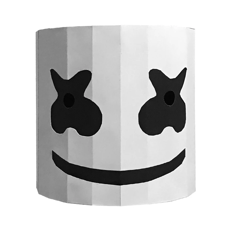 Маска DJ Marshmello бумажная модель 3D Бумажная поделка искусство костюм вечерние