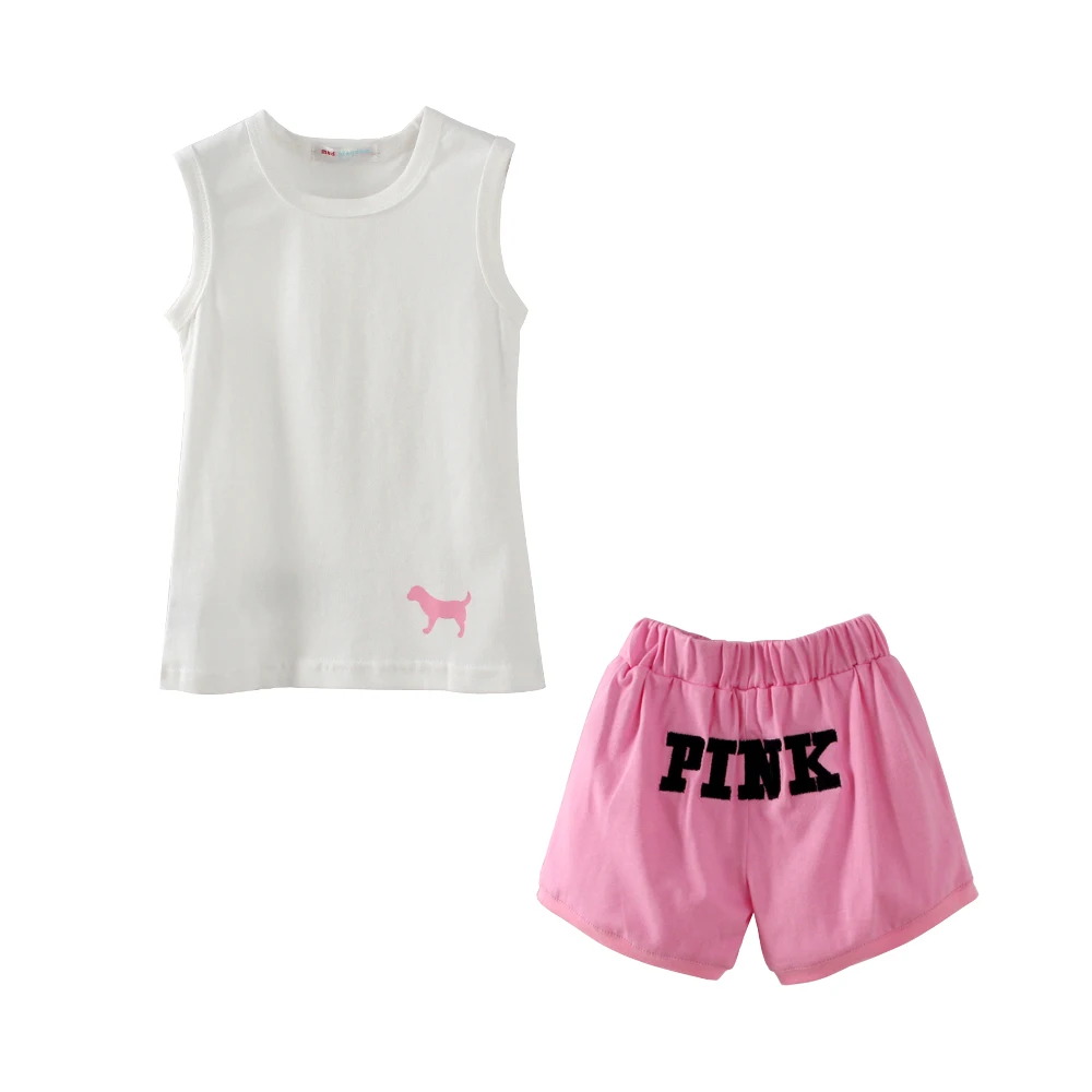 LittleSpring/летние топы без рукавов для маленьких девочек Одежда мальчиков и Комплект