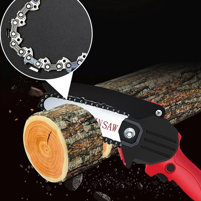 

4 Inch Mini Steel Chainsaw Chain Electric Pruning Saw Accessory Garden Tool Replacement Universal Chain Guide Saw Chain