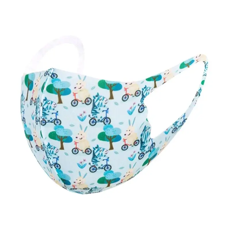 

50x Kids Child Cartoon Print Mouth Mask Breathable Washable Dustproof Anti Haze 2XPC