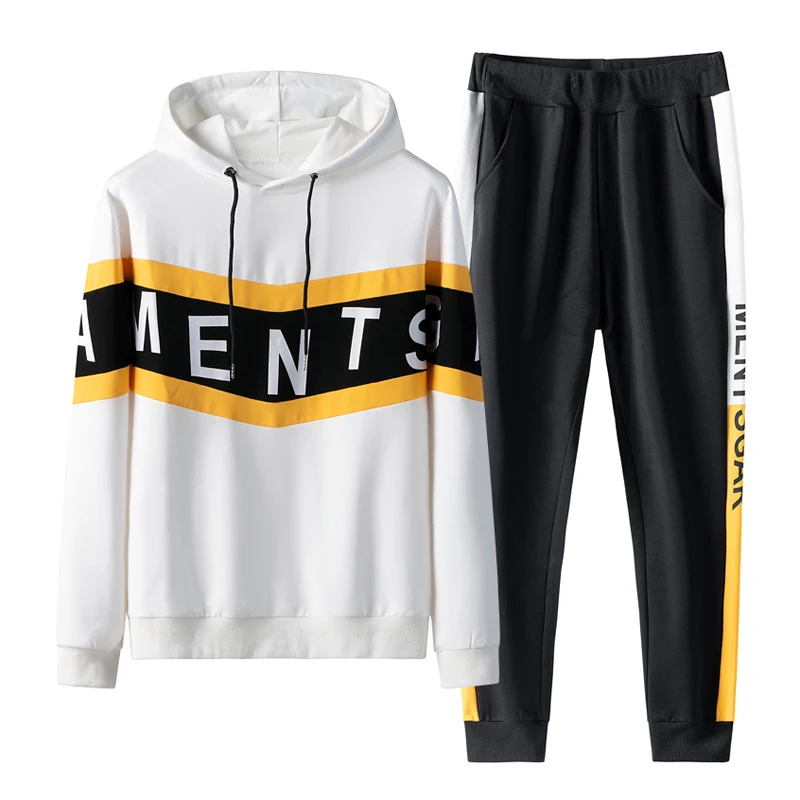 Бренд мужской спортивный костюм 2019 человек комплект Повседневный с капюшоном