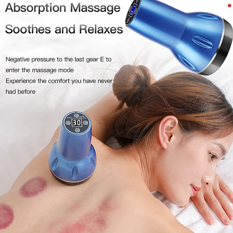 

Rechargeable Gua Sha Vacuum Cupping Massager Home Meridian Brush Suction Cups Slimming Face Neck Back Skin Care Cupping Spa Tool