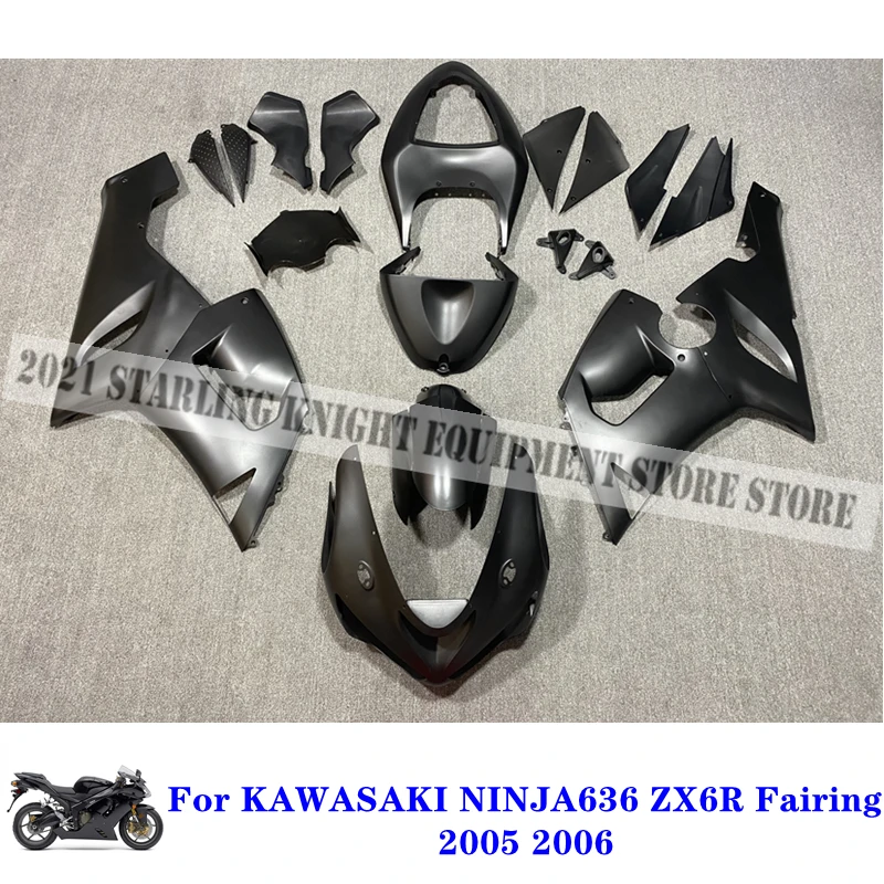 

New ABS Whole Motorcycle Fairing Kit Fit For KAWASAKI NINJA 636 ZX6R ZX-6R 2005 2006 05 06 Injection Bodywork Matte Black